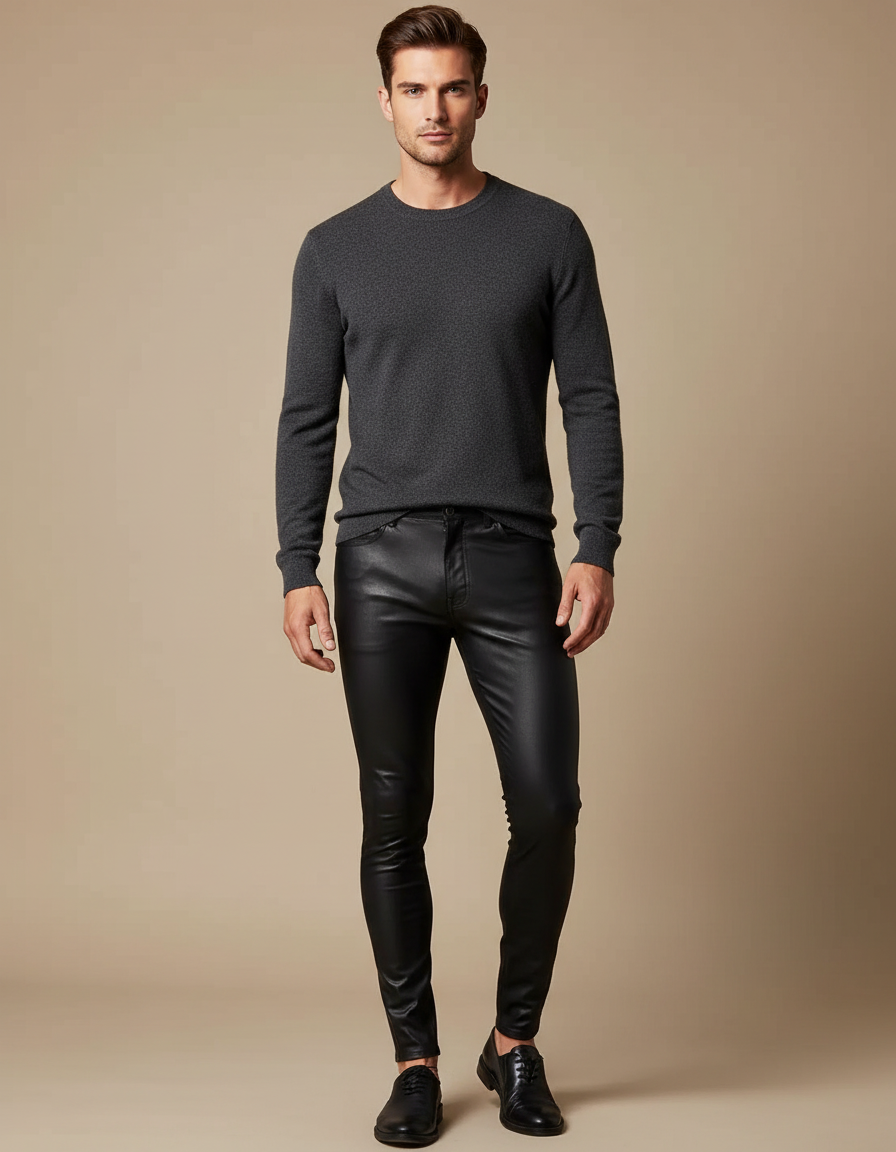 Pantalon Vinyle Noir Homme - Simili cuir
