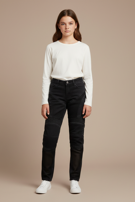 Pantalon Moto Femme Noir - Jean