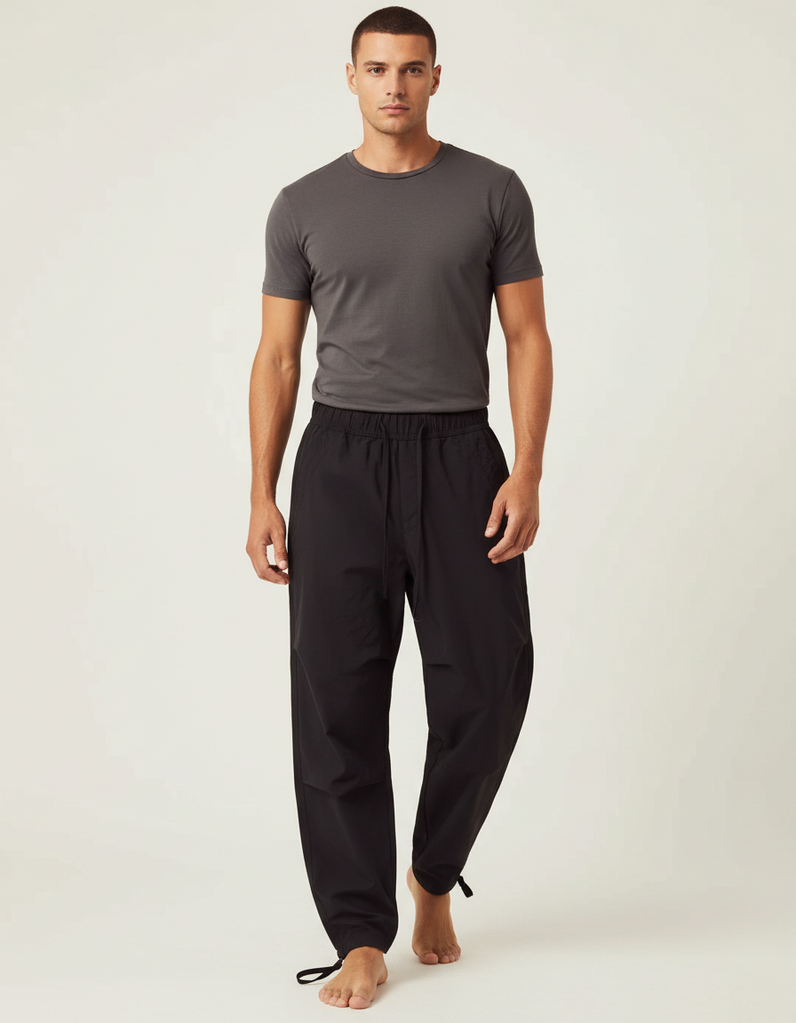 Pantalon Noir Elastique Homme - Polyester