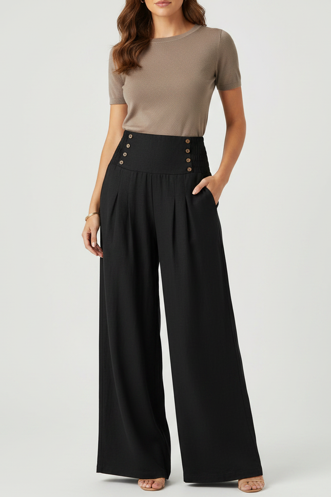 Pantalon Paperbag Noir - Viscose