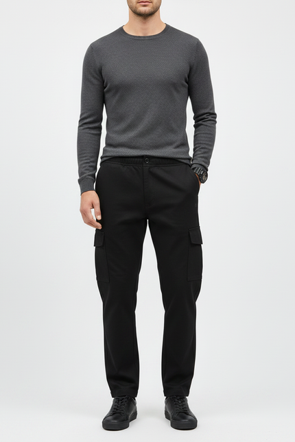 Pantalons Cargo Noir Homme - Polyester