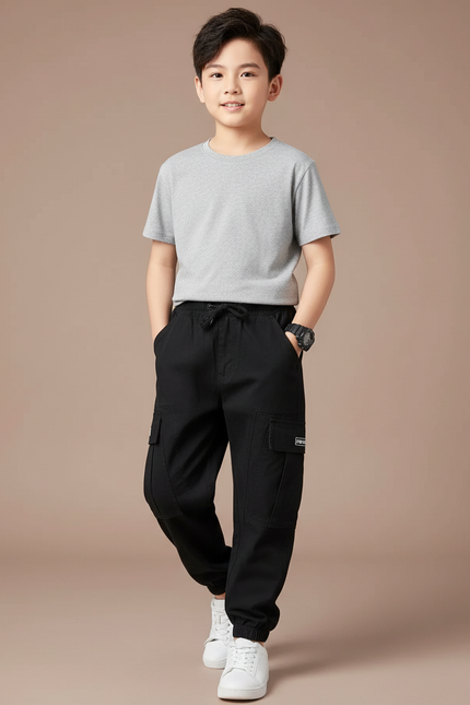 Pantalon Treillis Noir - Toile