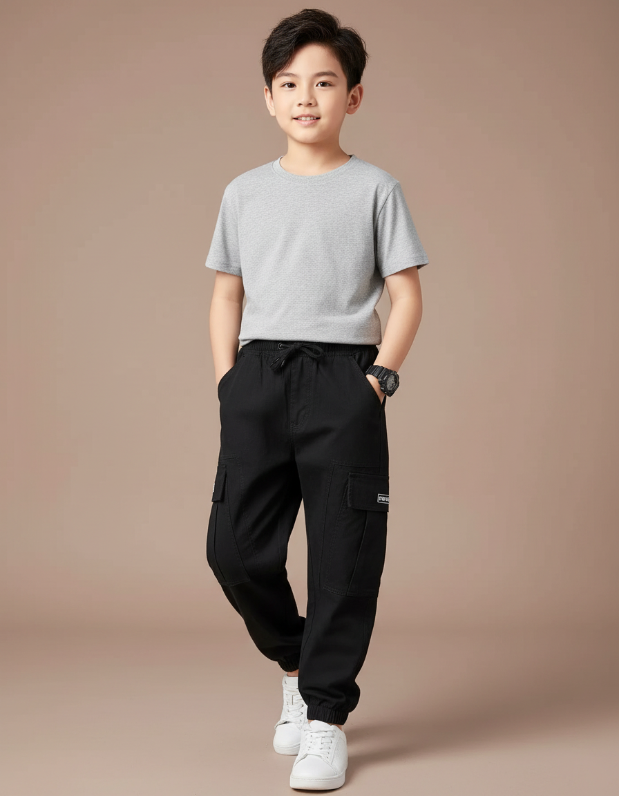 Pantalon Treillis Noir - Toile