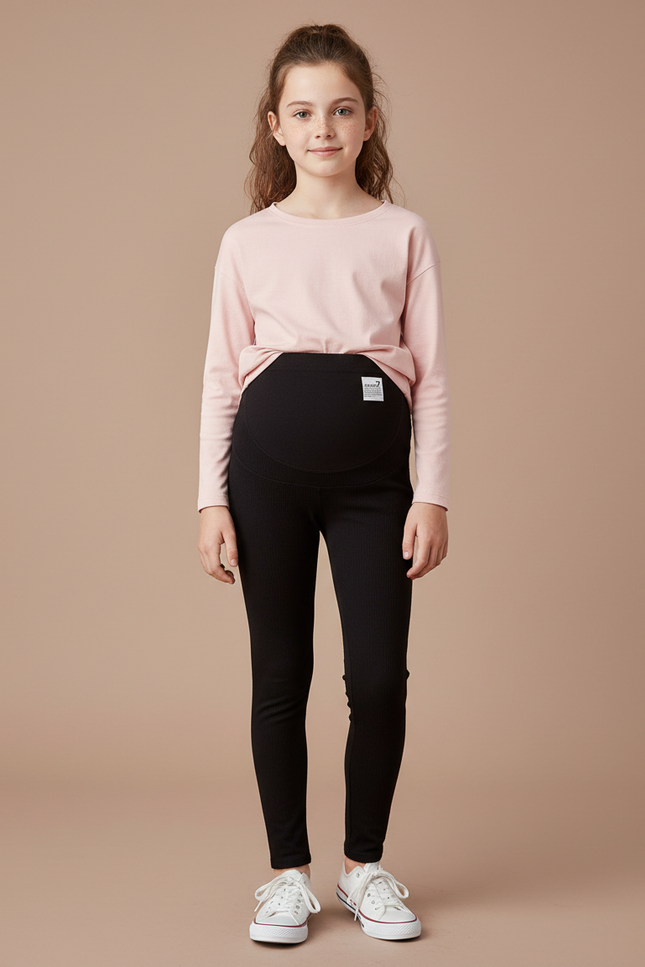 Pantalon Noir Côtelé Ajusté Confortable Élastique - Cordé