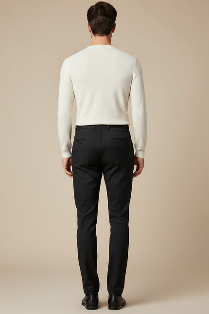 Pantalon Noir Stretch - Polyester - vue 2