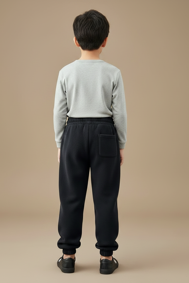 Pantalon Noir Polaire Chaud Confortable Décontracté Jogging - Molleton - vue 2