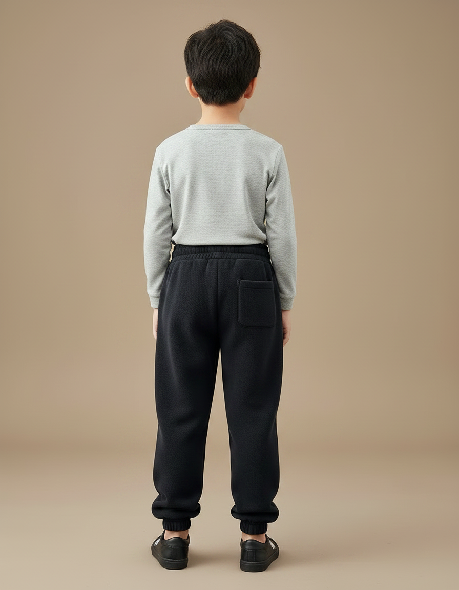 Pantalon Noir Polaire Chaud Confortable Décontracté Jogging - Molleton - vue 2