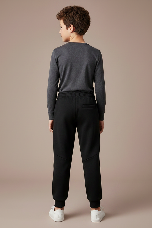 Pantalon Noir Bande Blanche - Molleton - vue 2