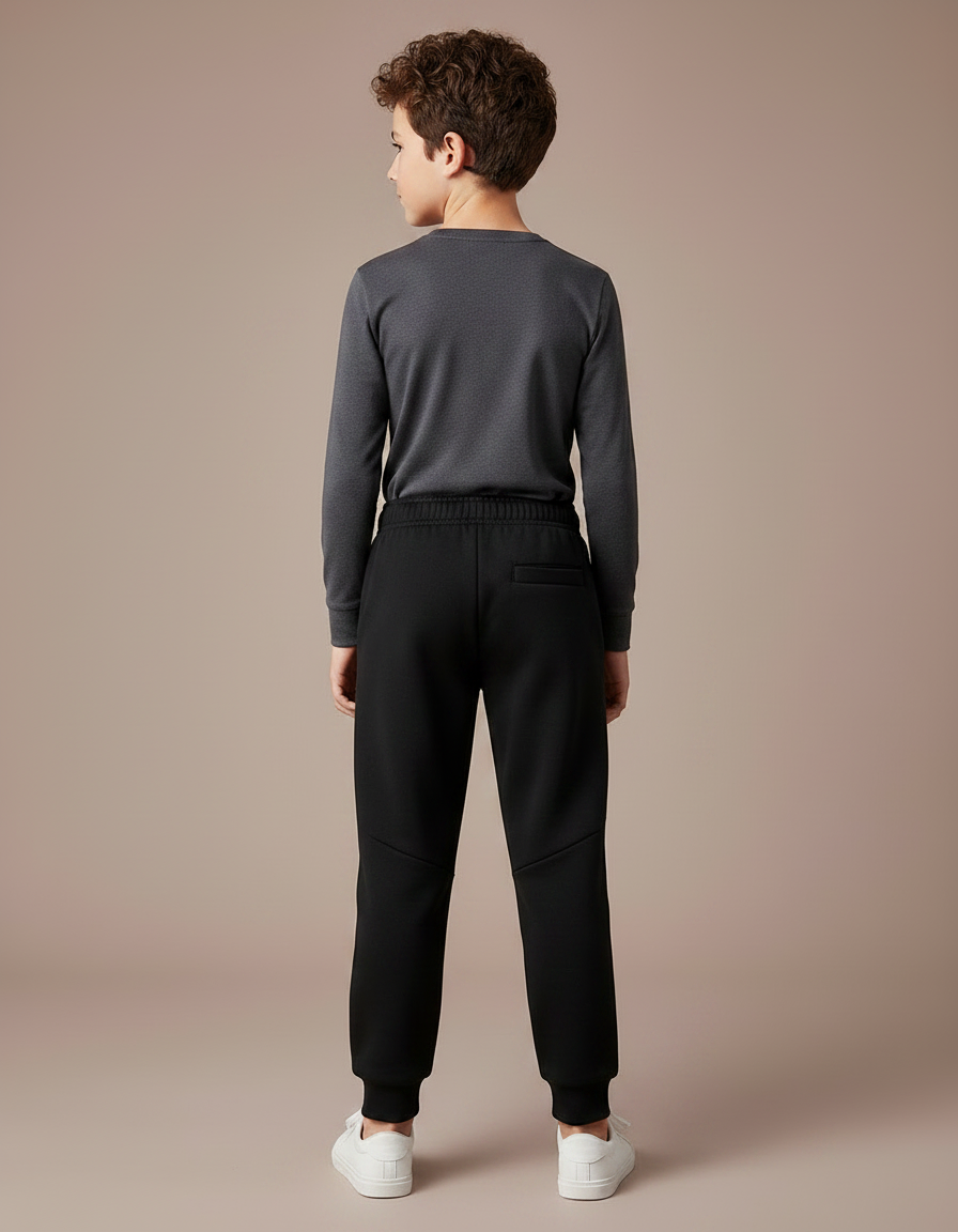 Pantalon Noir Bande Blanche - Molleton - vue 2