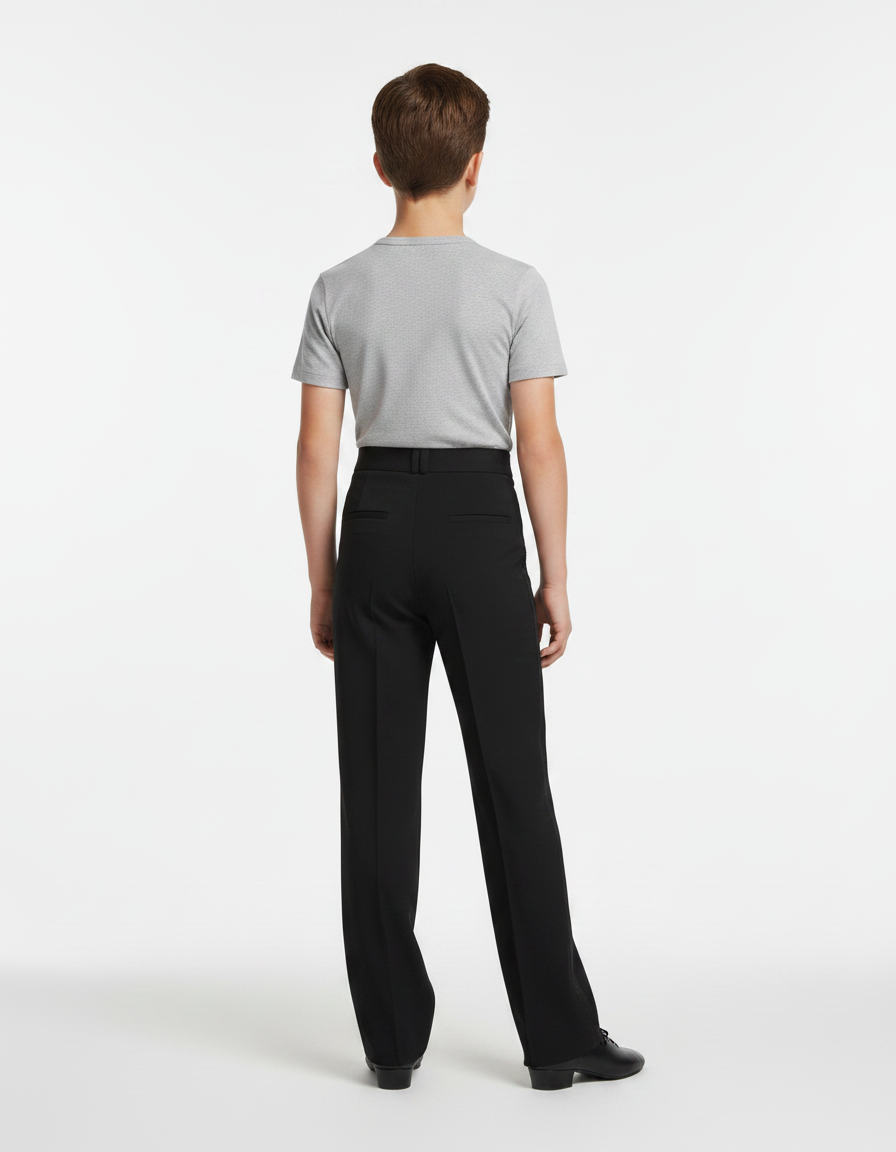 Pantalon Noir Danse Ballroom Garçon Élégant - Polyester - vue 2