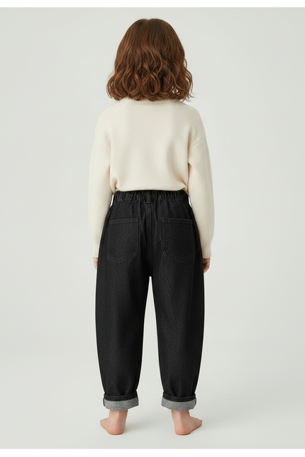 Pantalon Noir Denim Harem Ample Enfant - Jean - vue 2