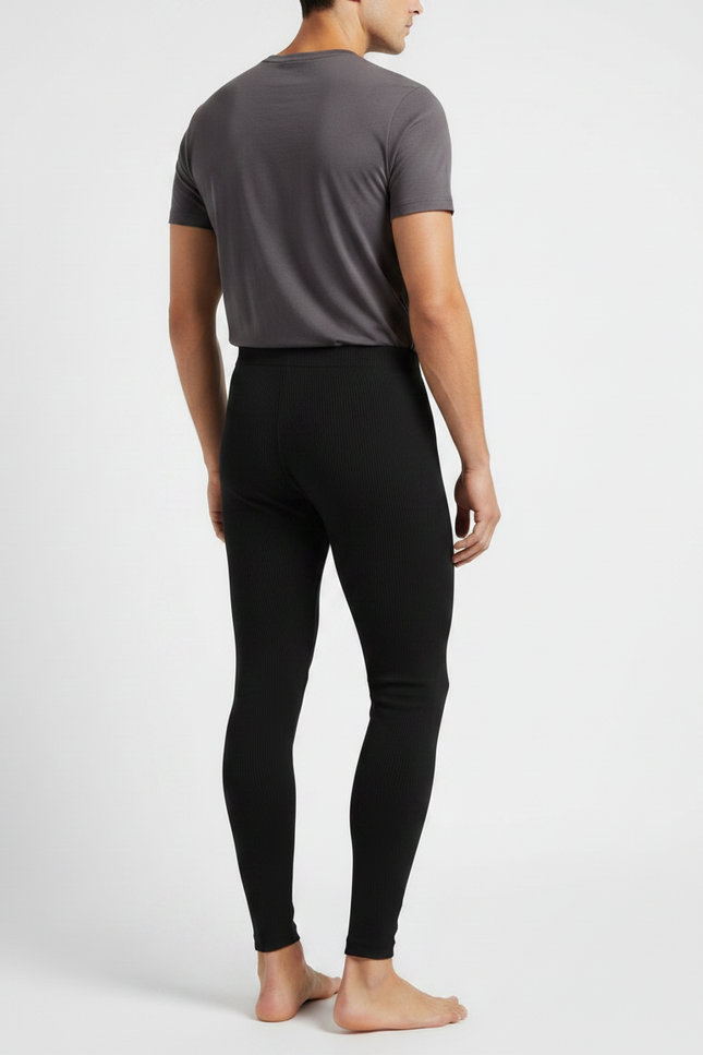 Pantalon Noir Côtelé Slim Basique Homme - Maille - vue 2