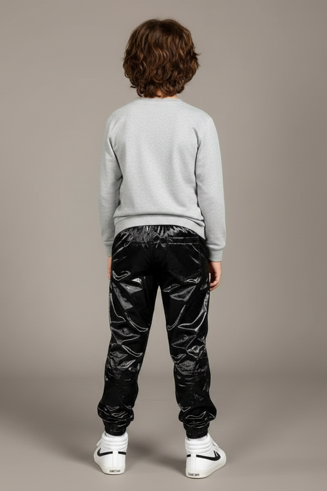 Pantalon Plastique Noir - Polyester - vue 2