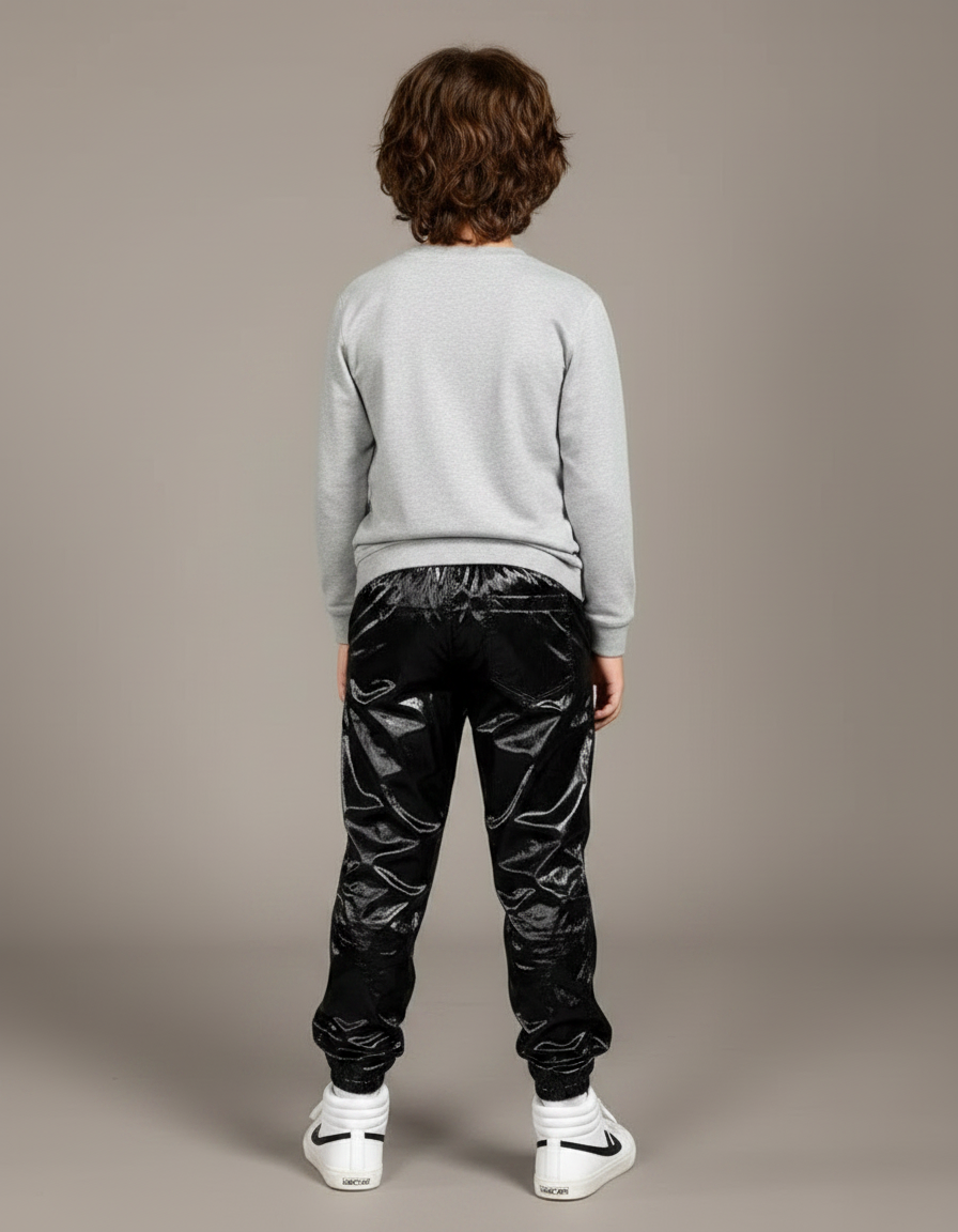 Pantalon Plastique Noir - Polyester - vue 2