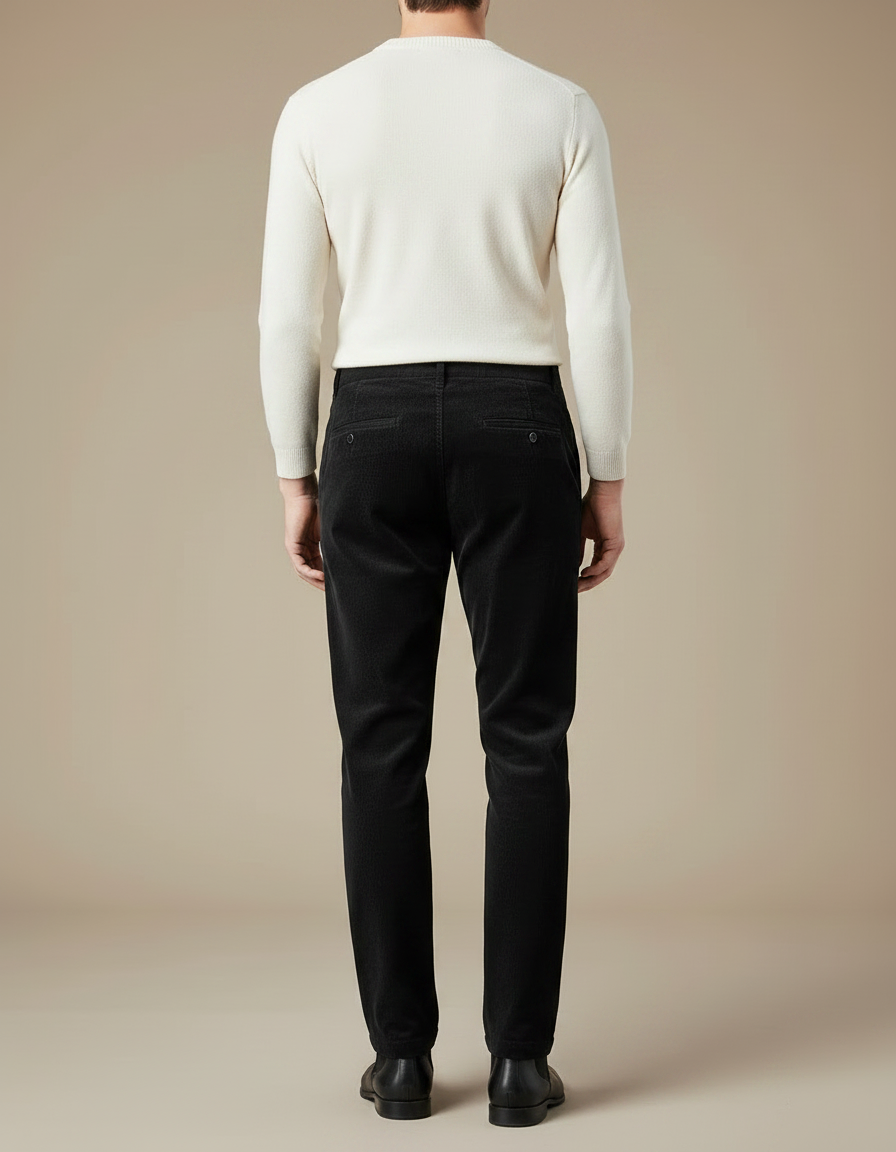 Pantalon Noir Cd55 - Cordé - vue 2