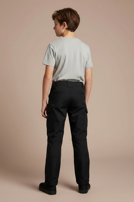 Pantalon Noir Cargo Tactique Décontracté Garçon - Toile - vue 2