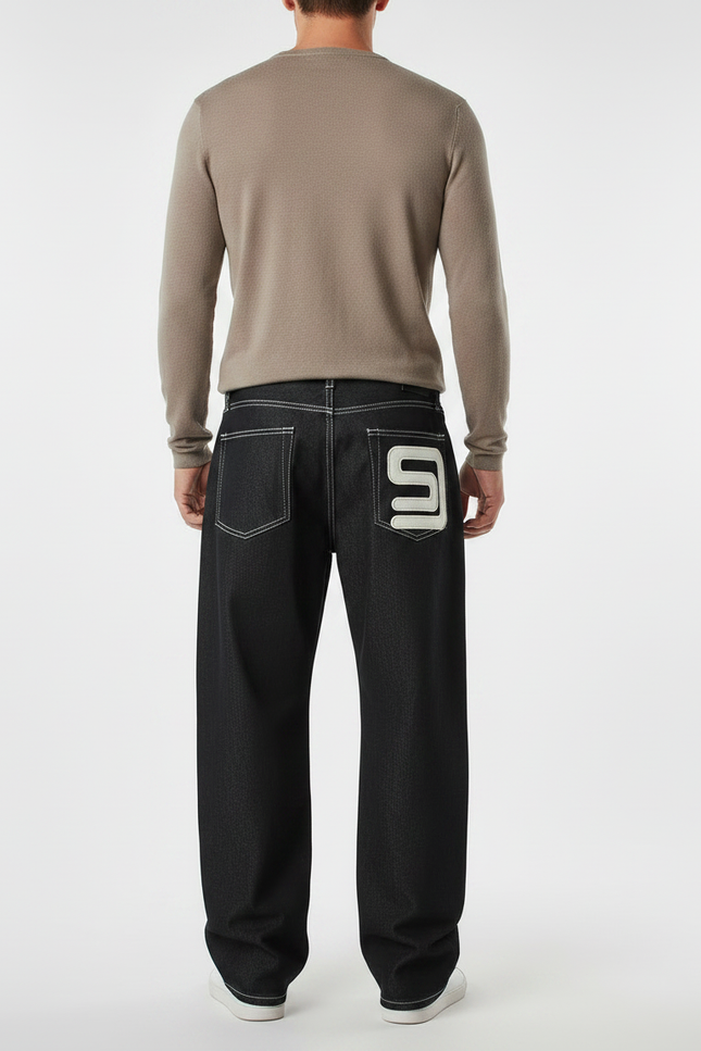 Pantalon Jean Homme Noir - vue 2