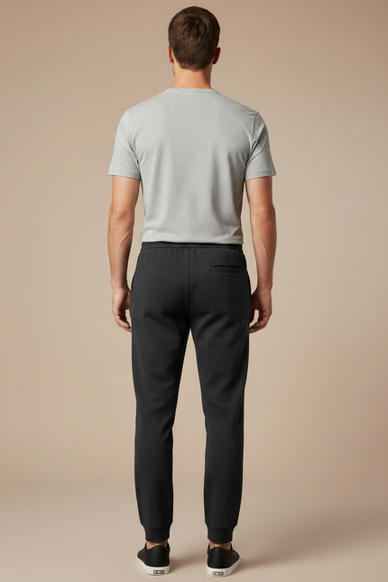Pantalon Jogging Noir - Molleton - vue 2
