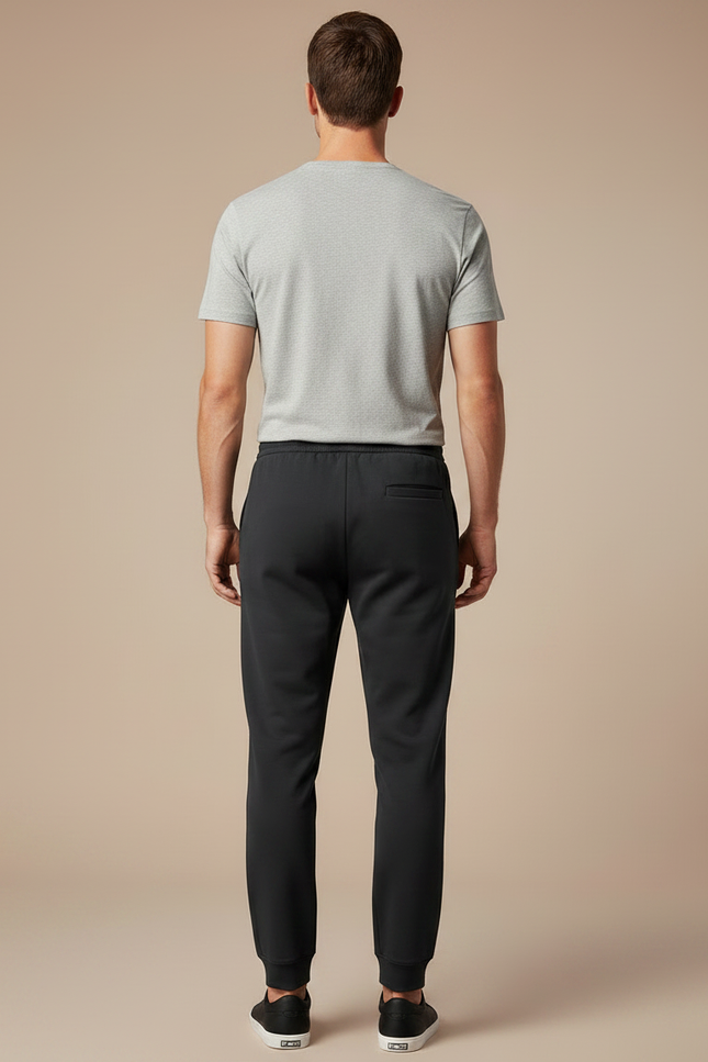Pantalon Jogging Noir - Molleton - vue 2