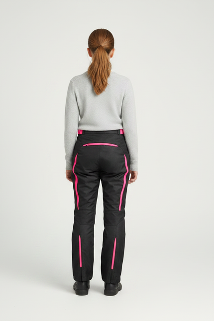 Pantalon Noir Moto Fille Réfléchissant Imperméable - Polyester - vue 2
