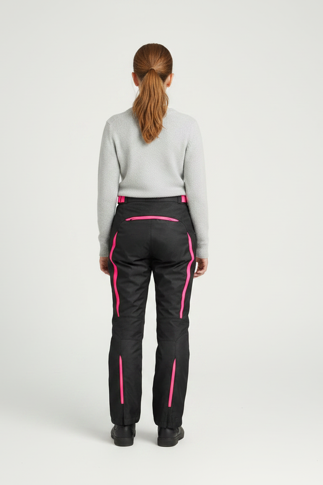 Pantalon Noir Moto Fille Réfléchissant Imperméable - Polyester - vue 2