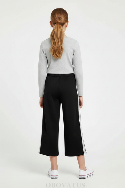Pantalon Noir Blanc - Molleton - vue 2