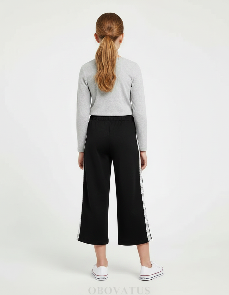 Pantalon Noir Blanc - Molleton - vue 2