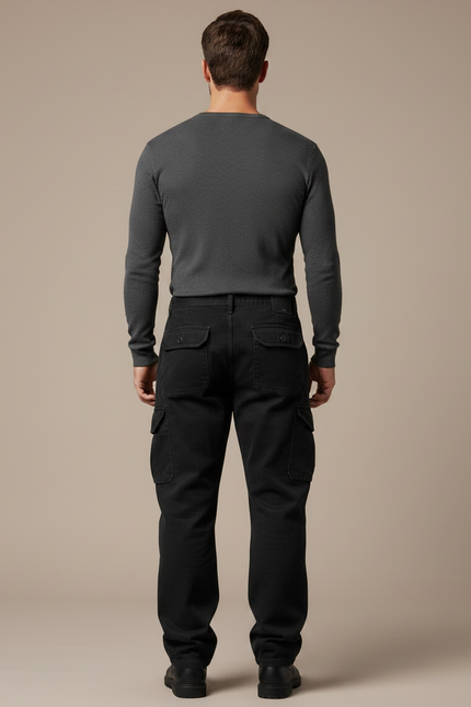 Pantalon De Travail Noir - Toile - vue 2
