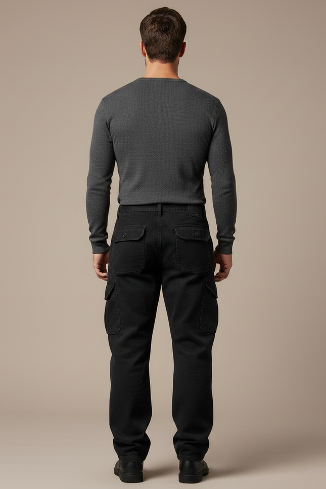 Pantalon De Travail Noir - Toile - vue 2