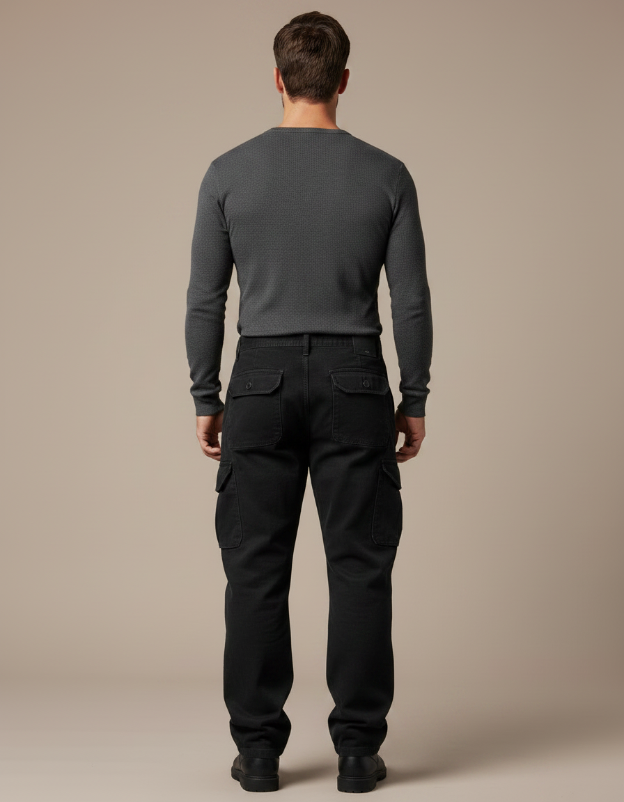 Pantalon De Travail Noir - Toile - vue 2