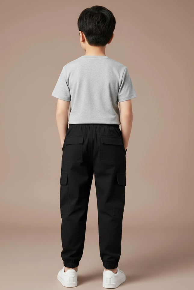 Pantalon Treillis Noir - Toile - vue 2