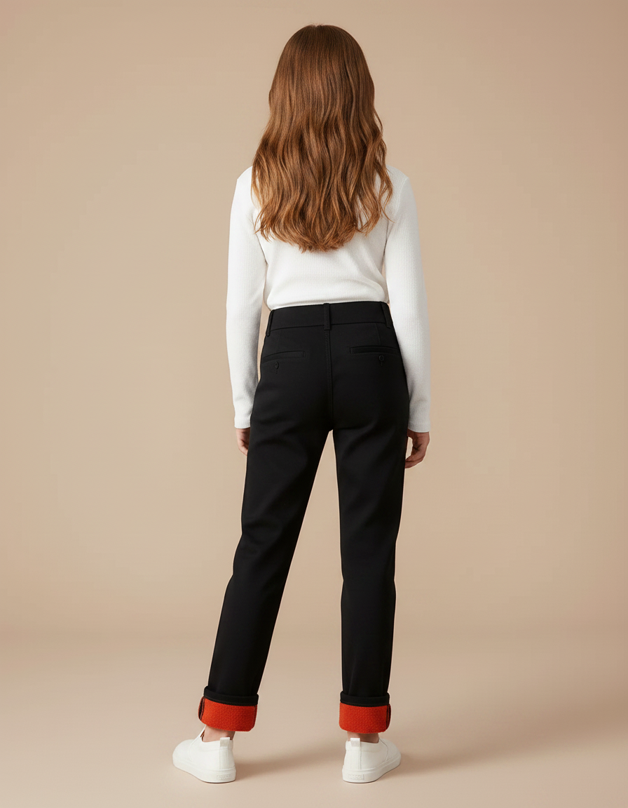 Pantalon Flanelle Noir - Molleton - vue 2