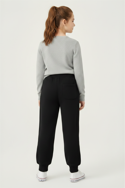 Pantalon Noir Molletonné Confortable Enfant - vue 2