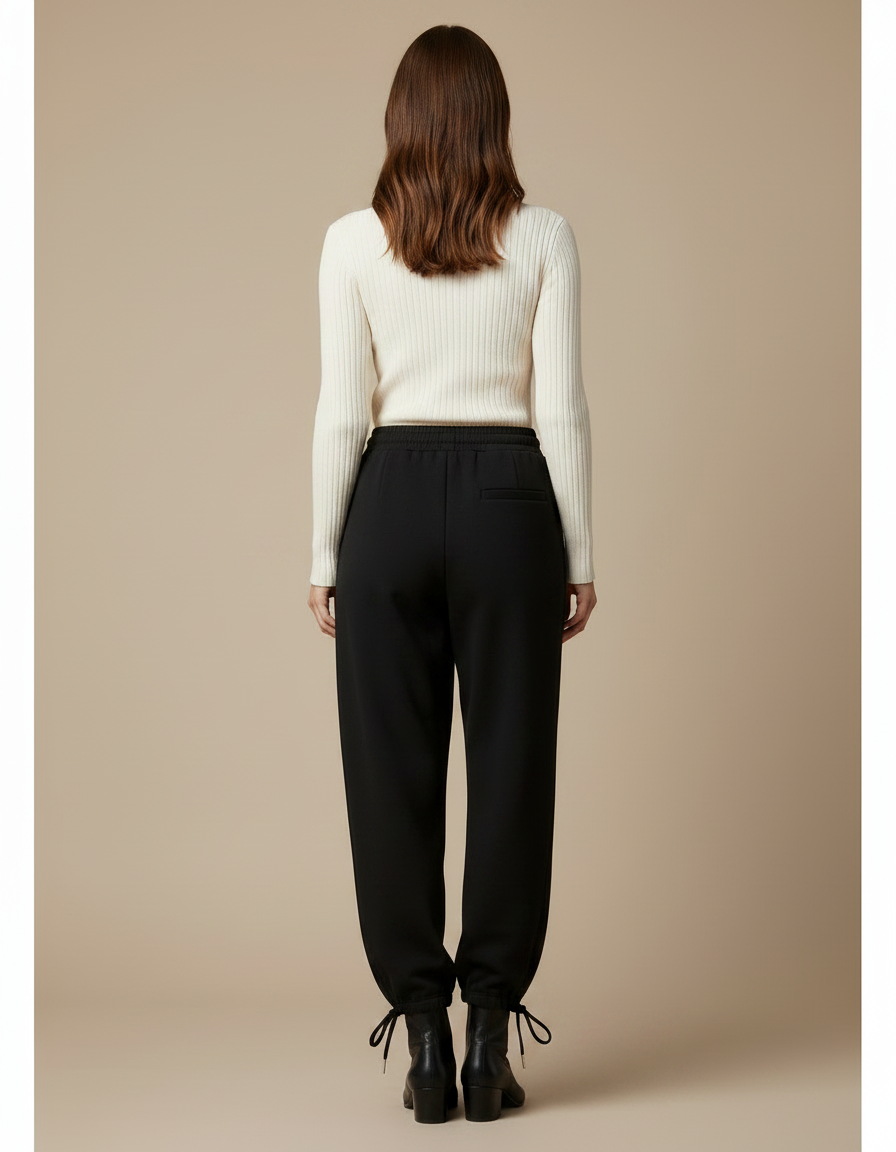 Pantalon Noir Bouffant - Molleton - vue 2