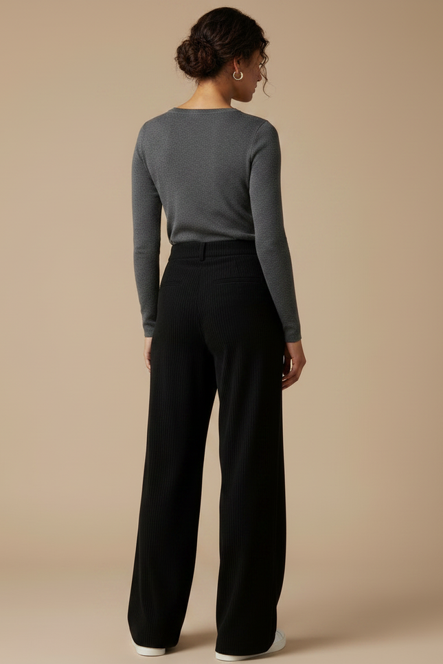 Pantalon Noir Cb8e - Cordé - vue 2