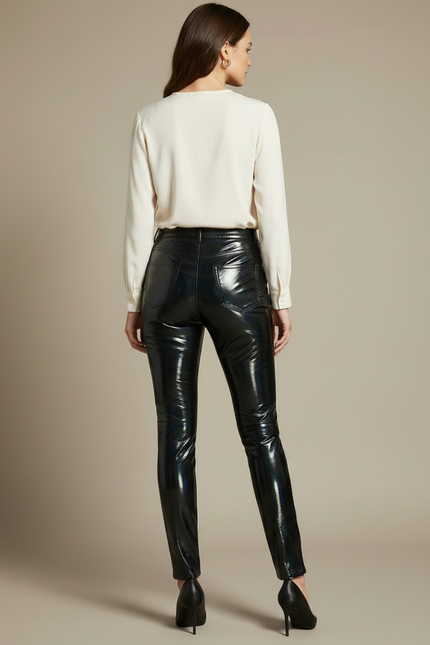 Pantalon Latex Noir Femme - Simili cuir - vue 2