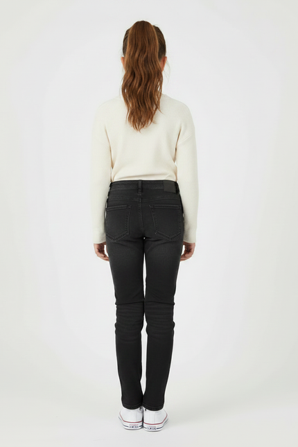 Pantalon Noir Moto Slim Fit Femme - Jean - vue 2