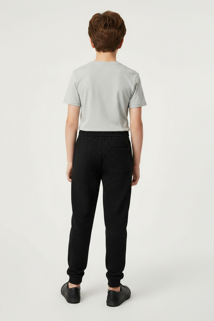 Pantalon Noir Scintillant - Molleton - vue 2