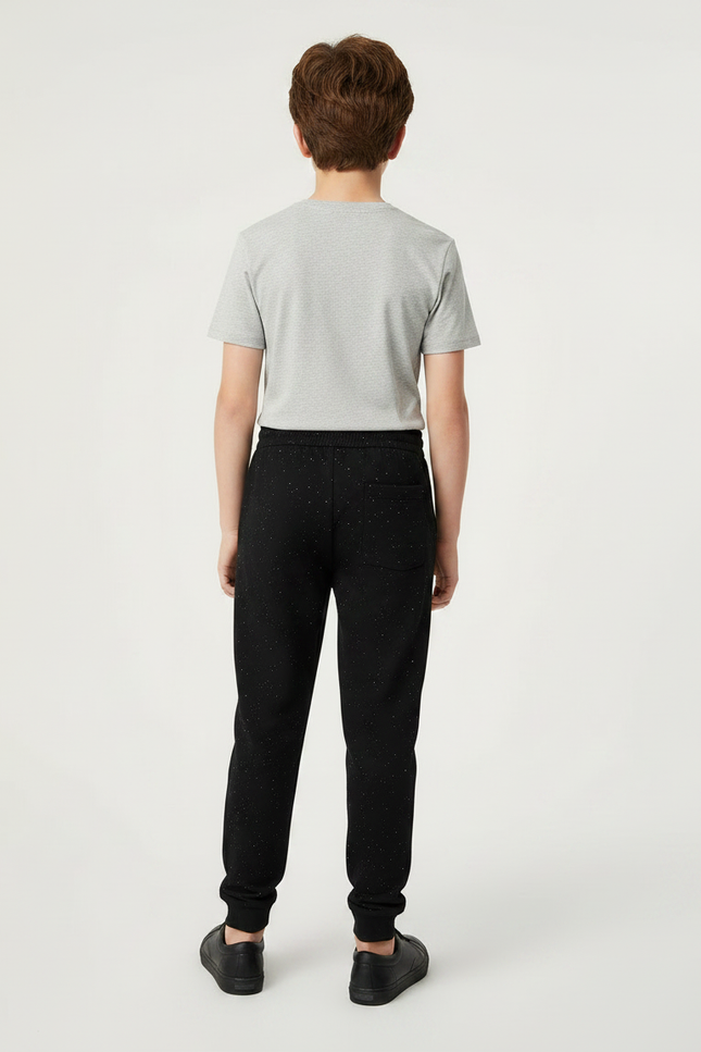 Pantalon Noir Scintillant - Molleton - vue 2