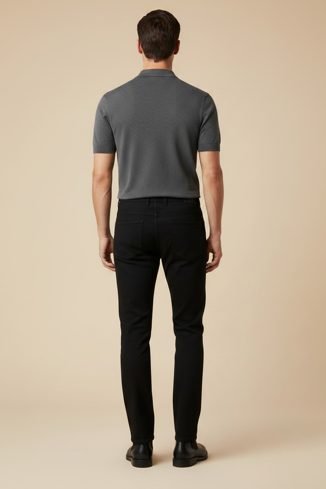 Pantalon Noir Homme Slim Stretch Denim - Jean - vue 2