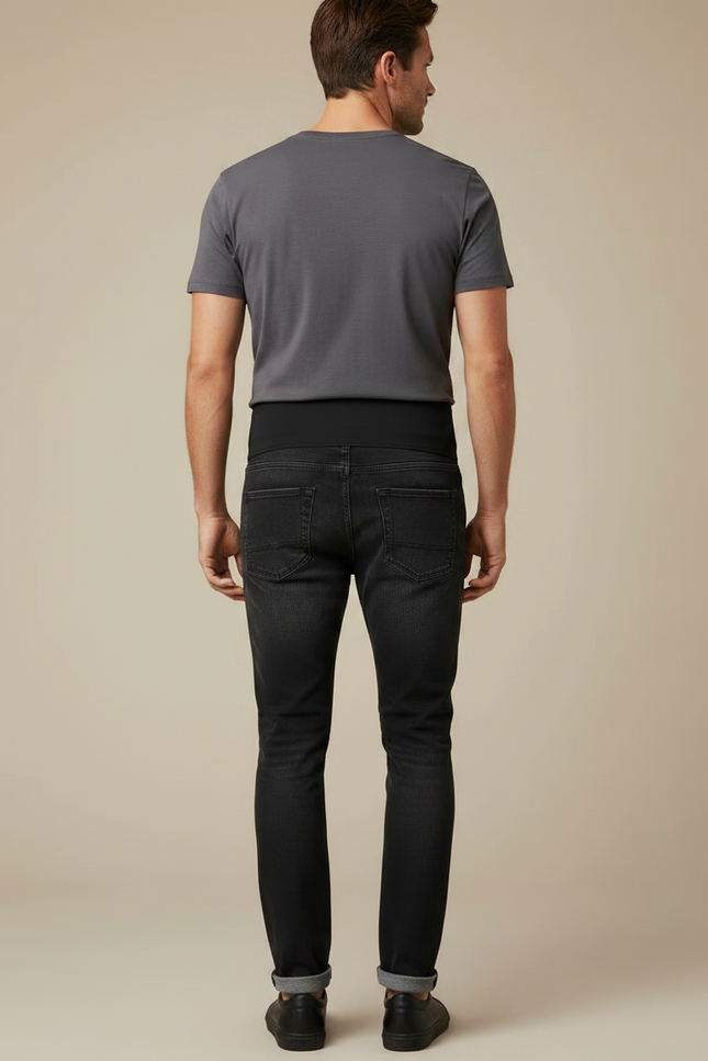 Pantalon Noir Jean Maternité Slim Confortable - vue 2