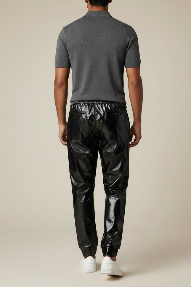 Pantalon Pvc Noir - Simili cuir - vue 2