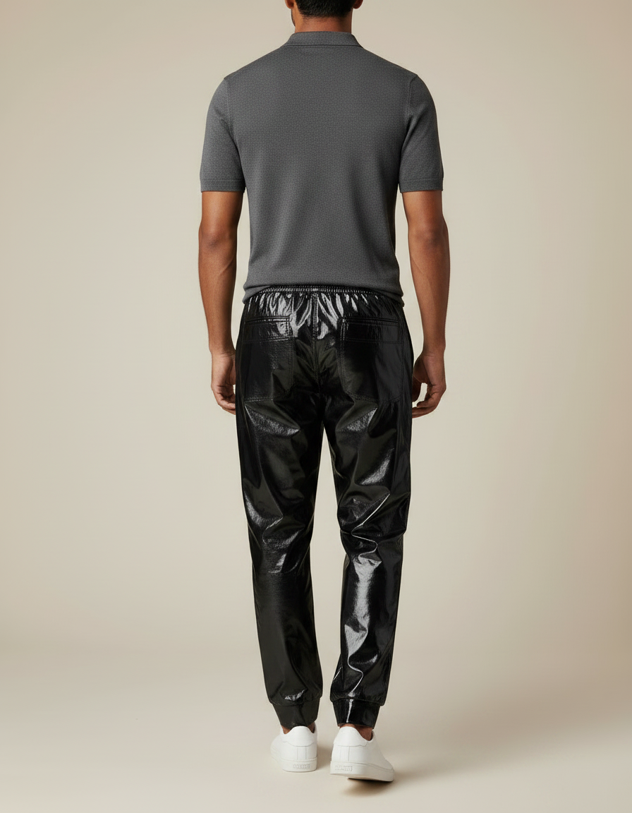 Pantalon Pvc Noir - Simili cuir - vue 2