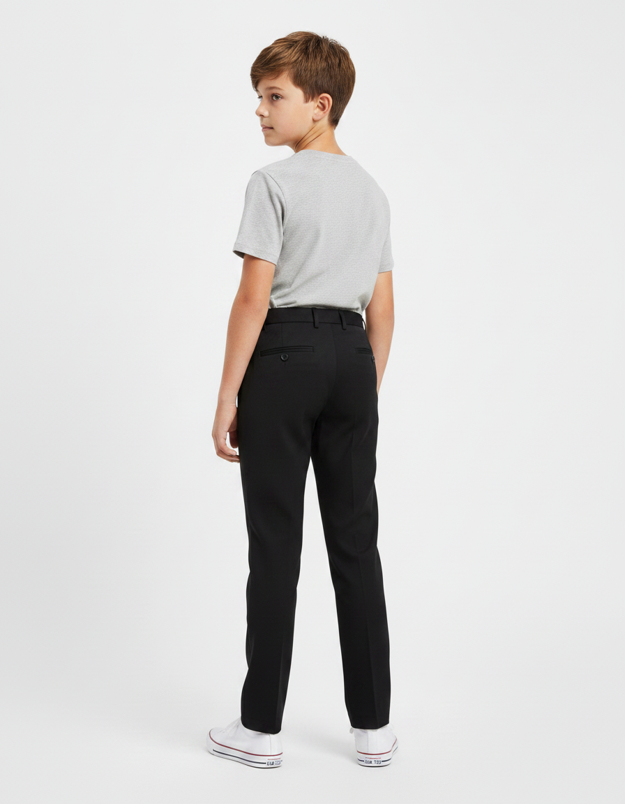 Pantalon Noir De Ville - Gabardine - vue 2