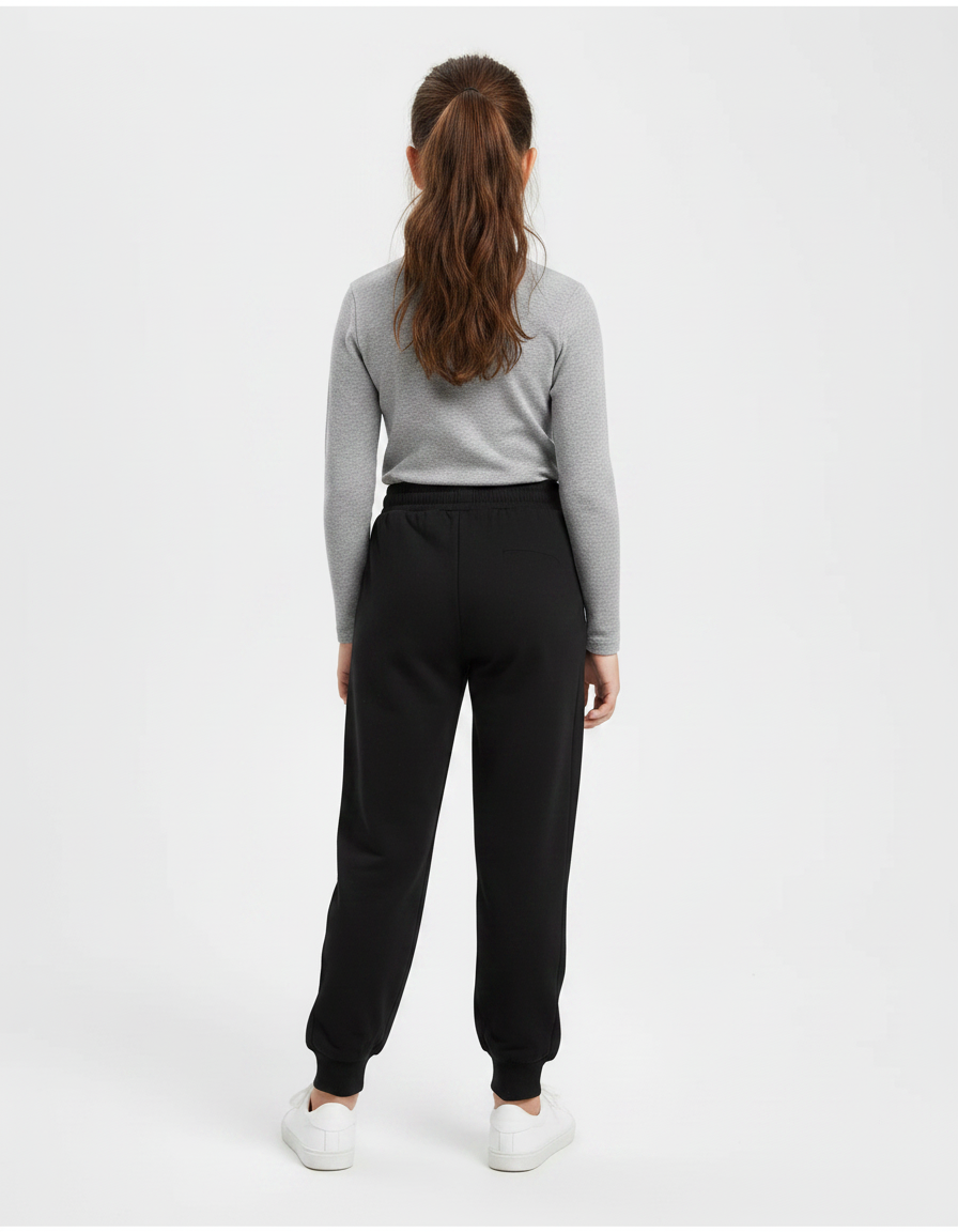 Pantalon Noir Unisexe Molletonné Jogging Confortable Sport - vue 2