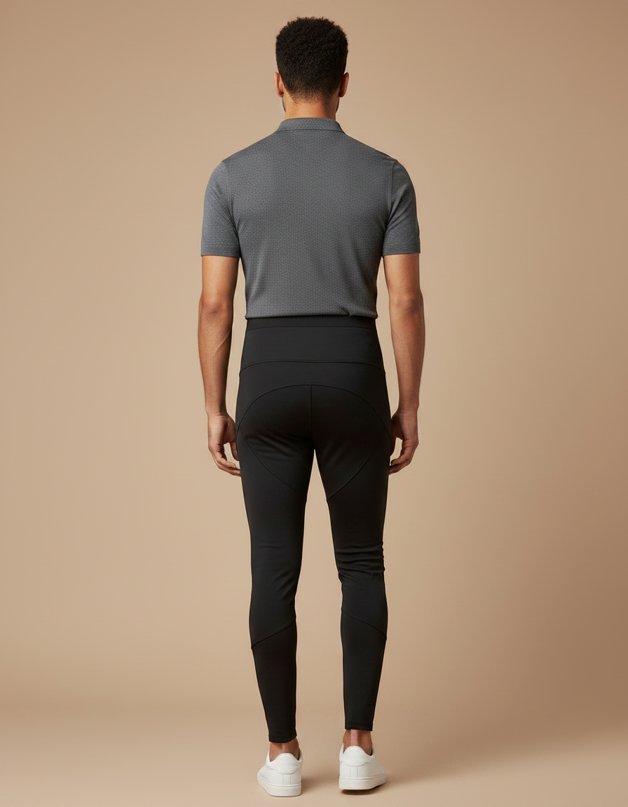Pantalon Noir Skinny Sport Homme Ajusté - Polyester - vue 2