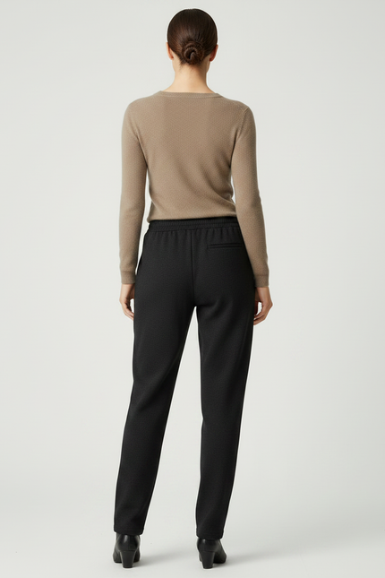 Pantalon Flanelle Noir Femme - Laine - vue 2