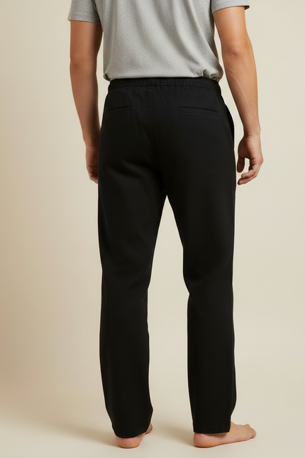 Pantalon Noir Toile Homme - vue 2