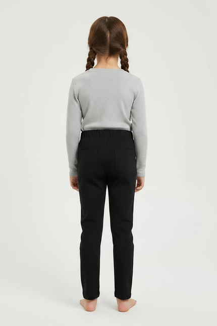 Pantalon Noir Avec Poche - Gabardine - vue 2