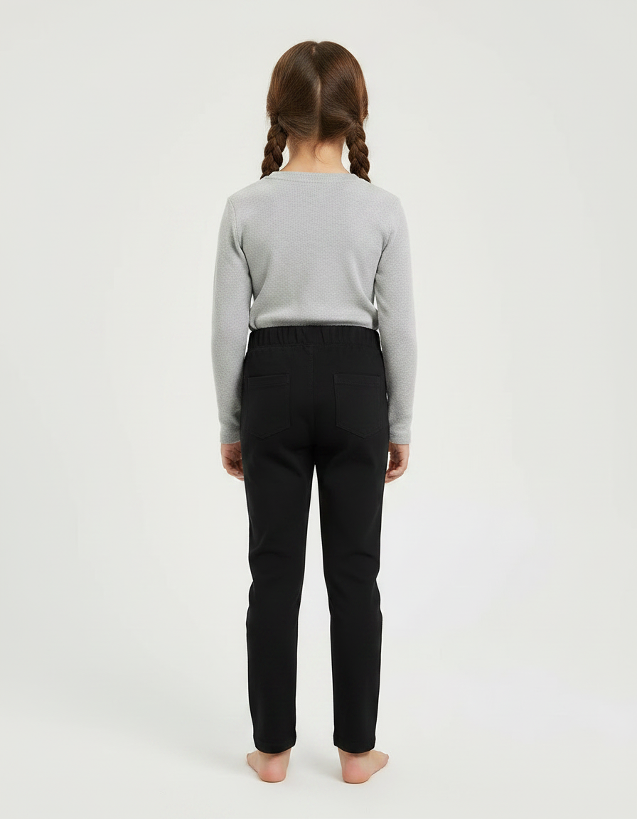 Pantalon Noir Avec Poche - Gabardine - vue 2